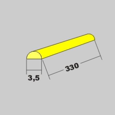 Messing Halbrund Profil 3,5 x 330mm