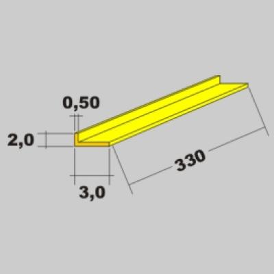 Messing L Profil 3,0x2,0 x 330mm