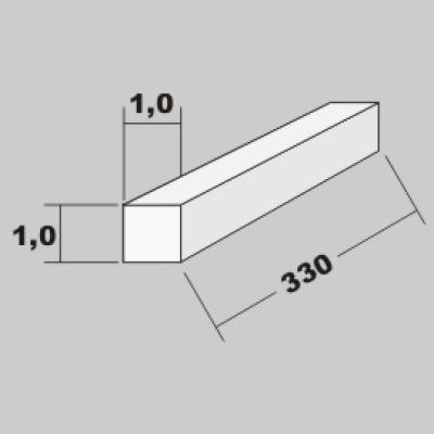 P-Vierkant Profil 1,0x1,0 x 330mm