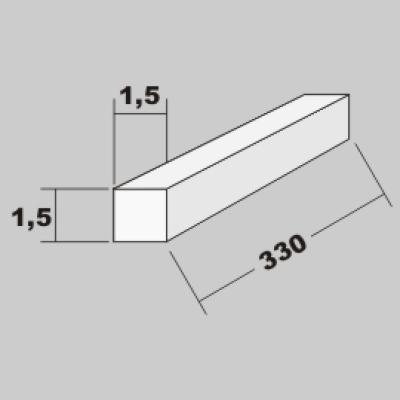 P-Vierkant Profil 1,5x1,5 x 330mm