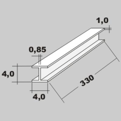 P-H-Profil 4,0x4,0 x 330mm