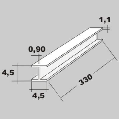 P-H-Profil 4,5x4,5 x 330mm