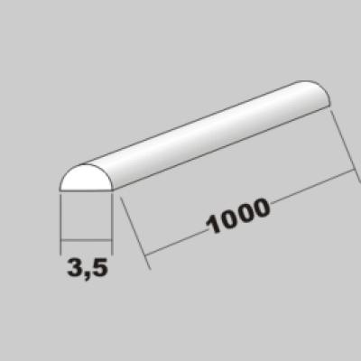 P-Halbrund 3,5 x 1000mm