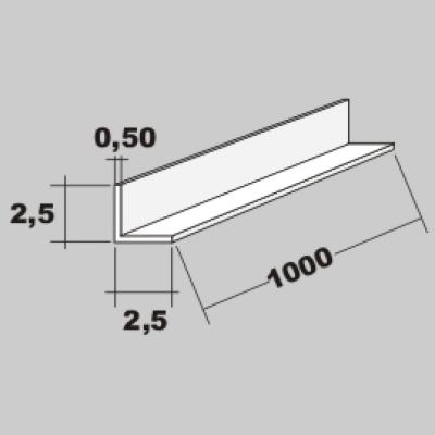 P-L Profil 2,5x2,5 x 1000mm