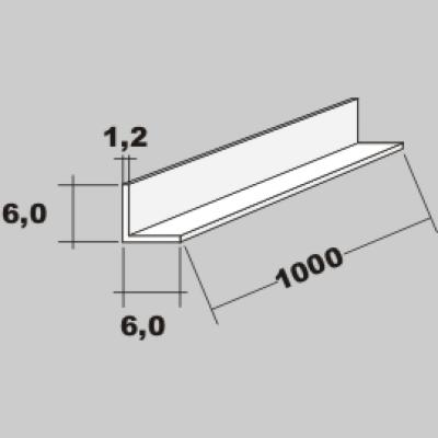 P-L Profil 6,0x6,0x1,2 x 1000mm