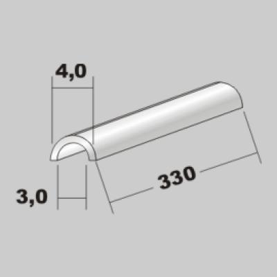 P-Halbrohr 4,0x3,0 x 330mm