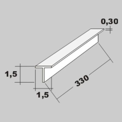 P-T-Profil 1,5x1,5 x 330mm