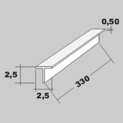 P-T-Profil 2,5x2,5 x 330mm